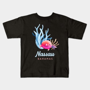 Nassau Bahamas Caribbean Coral Reef Diving Snorkel Kids T-Shirt